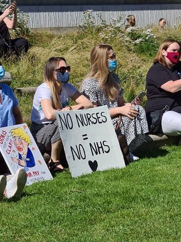 Protests organised by group 'NHS Workers Say NO! To Public Sector Pay Inequality' took place across more than UK cities on August 8.