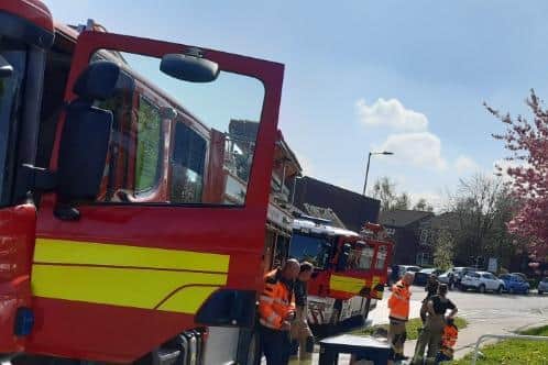 Firefighters and fire control staff are being balloted over to whether accept a five per cent pay offer from employers. File picture showd firefighters and fire engines