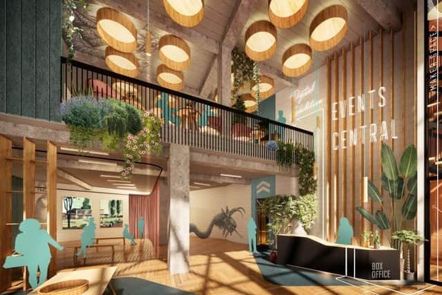 A look inside Events Central, Sheffield Council's plans for a new cultural hub on Fargate in the city centre using money from the Future High Streets Fund. Credit: HLM Architects