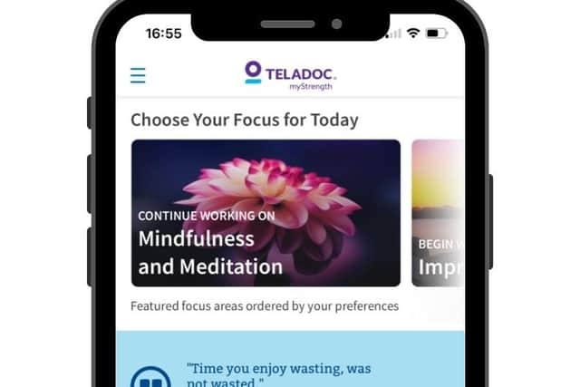 The myStrength wellness app, which South Yorkshire people can use to help with issues such as anxiety, stress and wellbeing