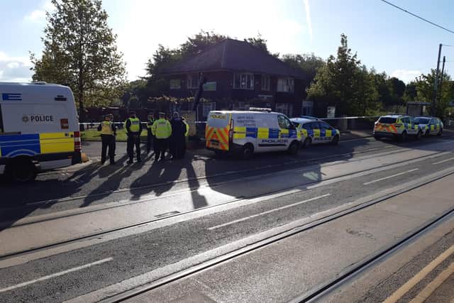 Manor Fields Park in Sheffield is sealed off this morning following the discovery of a body