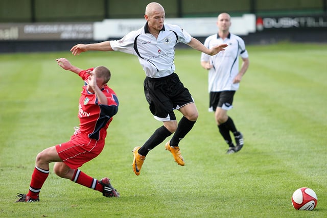 Lindon Meikle in action against Kidsgrove.