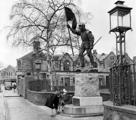 The Fletcher statue, March 1959.