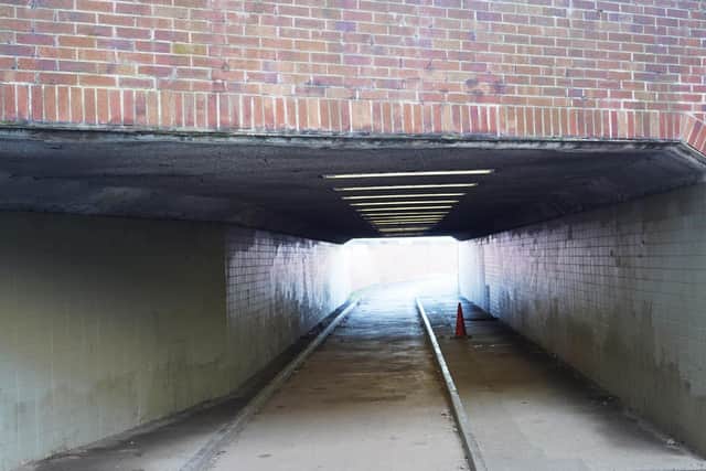 The underpass under Parkway off South Quay Drive is normally used by pedestrians to get to the city centre.