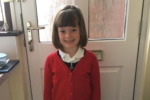 Suzanne Wood said: "Faith ready for Year 2 at Seahouses Primary."