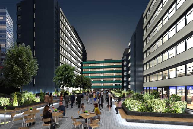 A £1.25m public plaza will be created with cafes and bars on a new ‘deck’ to make it level.