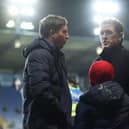 OXFORD, ENGLAND - JANUARY 09: Robbie Fowler and AP McCoy look on prior to the Emirates FA Cup Third Round match between Oxford United and Arsenal at Kassam Stadium on January 09, 2023 in Oxford, England. (Photo by Richard Heathcote/Getty Images)