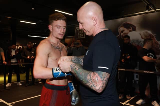 Dalton Smith with his dad Grant Smith Picture By Mark Robinson Matchroom Boxing. Picture By Mark Robinson Matchroom Boxing.