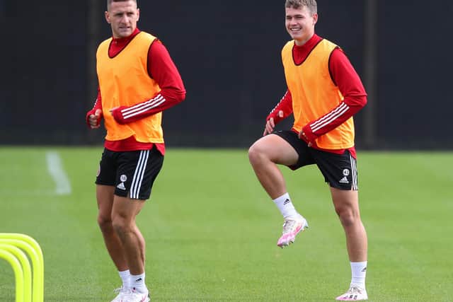 Brunt pictured in training with Billy Sharp : Simon Bellis/Sportimage