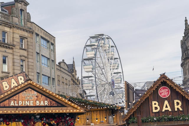 Sheffield Christmas Market on Fargate features an Alpine bar and the popular big wheel. Picture Scott Merrylees