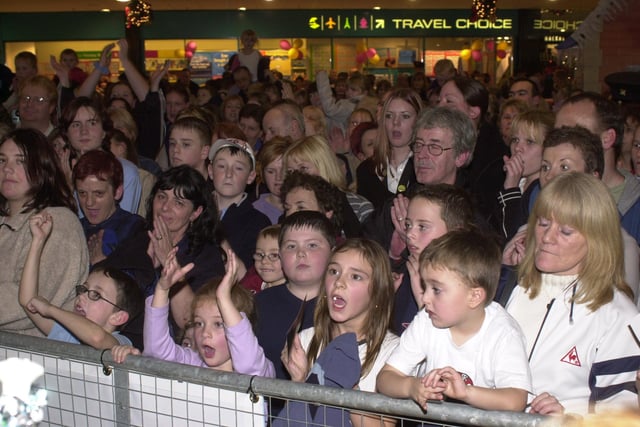 2002 Christmas lights switch on at the Kingdom Centre, Glenrothes (Pic: Fife Free Press)