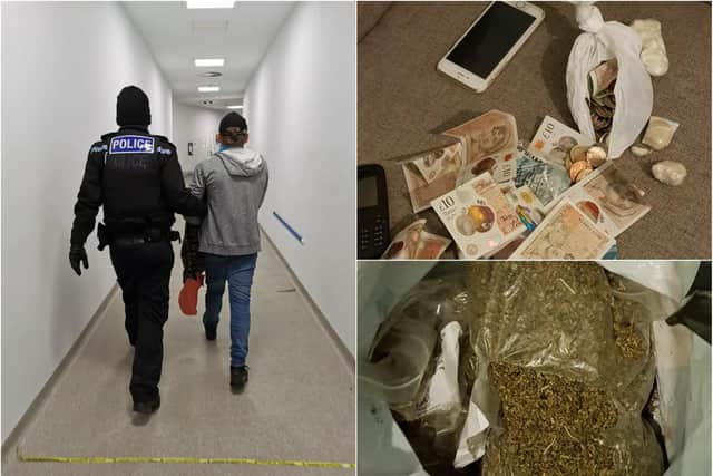 Two arrests were made after police officers searched a house in Burngreave, Sheffield, and found drugs and cash