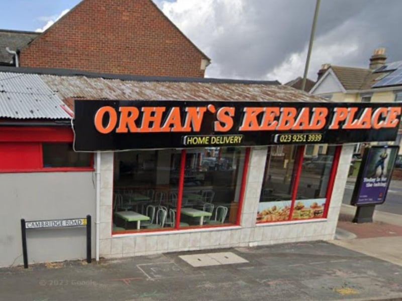 Orhan's Place at 29 Brockhurst Road, Gosport was rated five on February 24.