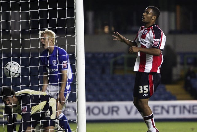 David McGoldrick, then of Southampton scores his team's third goal during the Carling Cup Second Round match between Millwall and Southampton at The Den on September 19, 2006.  (Photo by Ryan Pierse/Getty Images)