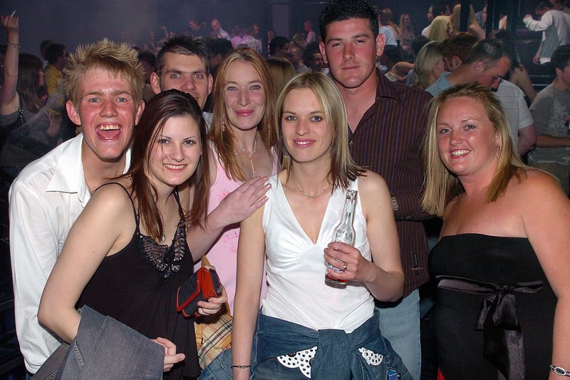 People having a good time at Time & Envy nightclub at South Parade, Southsea in 2005.
