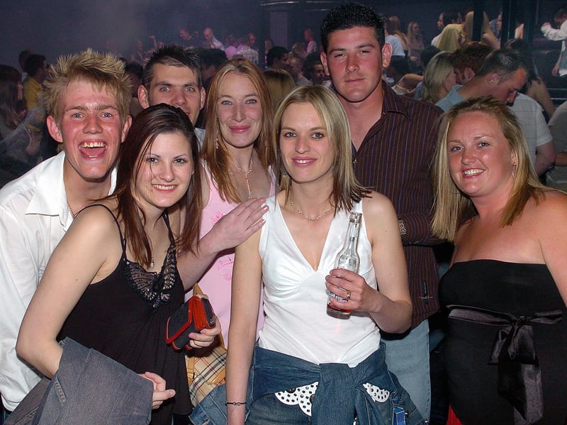 People having a good time at Time & Envy nightclub at South Parade, Southsea in 2005.