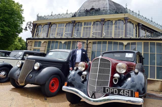 The H&H classic car auction is taking place in Buxton Pavilion gardens. Damian Jones senior sales Manager H&H classics
