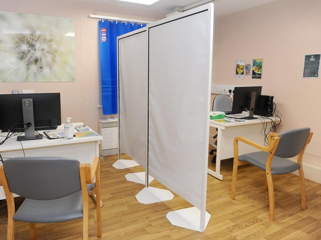 The Portsmouth NHS Covid-19 Vaccination Centre at Hamble House based at St James Hospital is set to open on Monday, February 1.
Pictured is: One of the assessment rooms.
Picture: Sarah Standing (310121-1762)