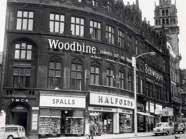 Cars parked at the top of Fargate, Sheffield, in 1966