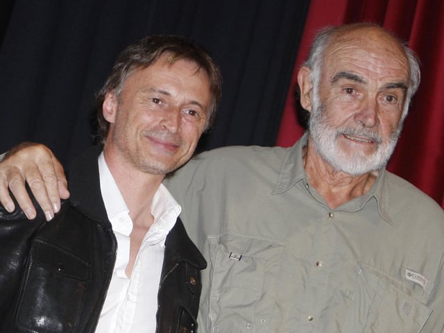 Sir Sean Connery presents Robert Carlyle with the PPG Award for Best Performance in a British Film at the Edinburgh International Film Festival Awards Ceremony at the Filmhouse.