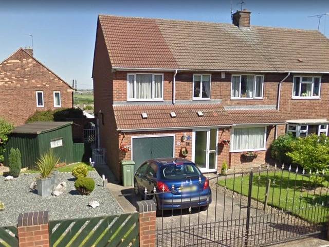 This four-bedroom, semi-detached house on Castleton Grove, Inkersall, Chesterfield is on the market for £210,000 - close to the average house price in the East Midlands in November 2020 of £208,662.
