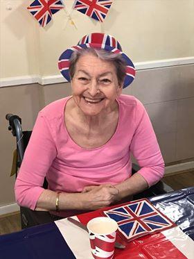 Colleen was one of the residents at Cosham Court Nursing Home who celebrated VE Day 75