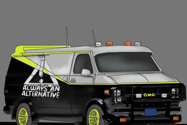 A mock-up of what the mobile youth club will look like