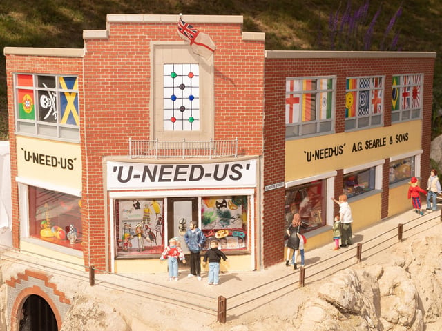 The U-Need-Us shop lives on as a model at Southsea Model Village