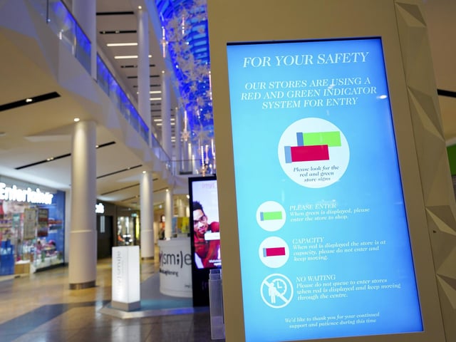 Shoppers have been asked to avoid visiting Meadowhall at the busiest times if possible