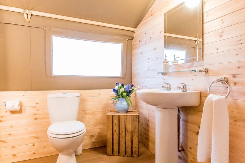 The two lodges also come with their own family bathroom.