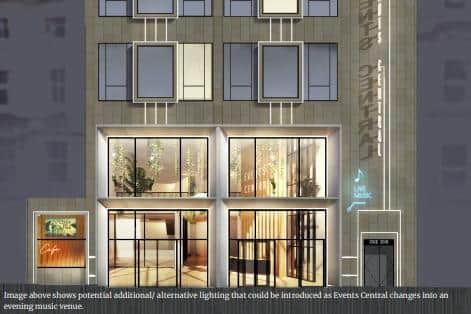 Artists' impression of Events Central, Sheffield Council's plans for a new cultural hub on Fargate in the city centre using money from the Future High Streets Fund. Credit: HLM Architects