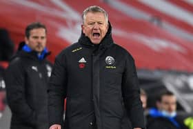 Sheffield United manager Chris Wilder is speaking to the media today ahead of the Blades match against Tottenham on Sunday.  (Photo by OLI SCARFF/POOL/AFP via Getty Images)