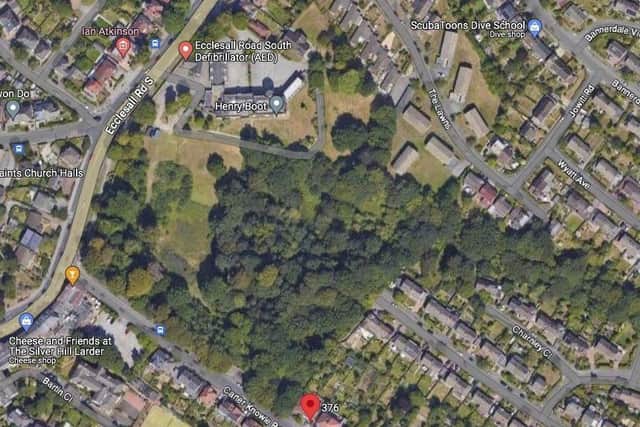 The size of the plot on Ecclesall Road South can be seen on Google Earth.