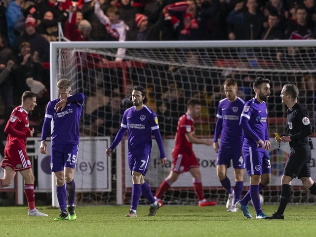 Pompey suffered a lacklustre 4-1 defeat at Accrington in December.
