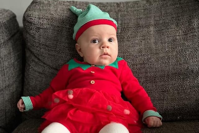 Harper dressed as an elf. Submitted by Scarlett Cooper.