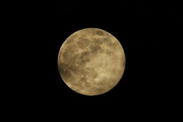 A picture of the supermoon over Portsmouth and the surrounding areas, taken on Tuesday, April 7.