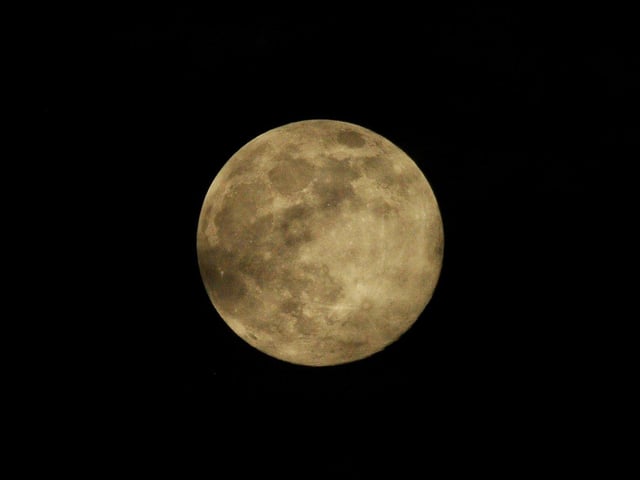 A picture of the supermoon over Portsmouth and the surrounding areas, taken on Tuesday, April 7.
