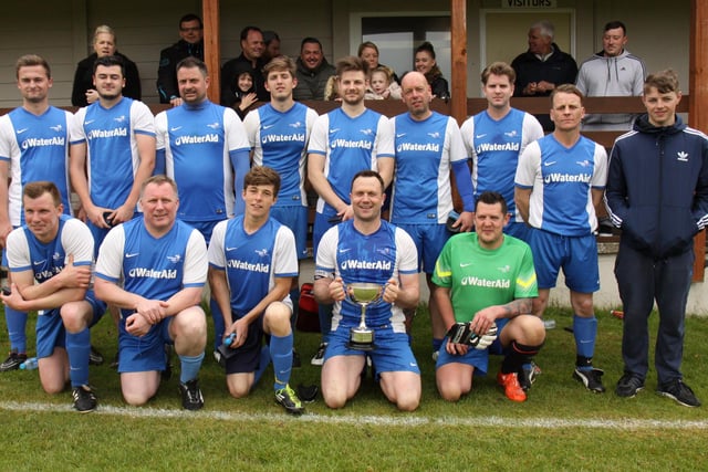 Portsmouth Water with the Len Day Cup after beating Segensworth at Horndean, May 2016. Picture: Kevin Shipp