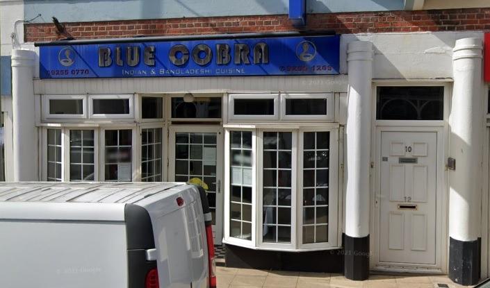 Blue Cobra, at 14 Pier Street, Lee-On-The-Solent was handed a five-out-of-five rating after assessment on February 23.