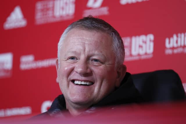 Sheffield United manager Chris Wilder is speaking to the media ahead of the Blades' FA Cup match against Bristol Rovers tomorrow. Simon Bellis/Sportimage