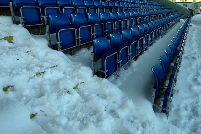 Snowfall in 2010 froze the stadium.