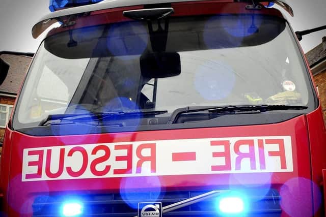 Firefighters tackled a large vehicle blaze in Lancaster.