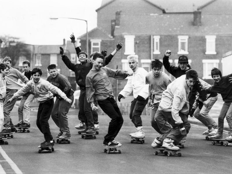 Skateboarding was popular with some, photographer here in Sheffield in 1988