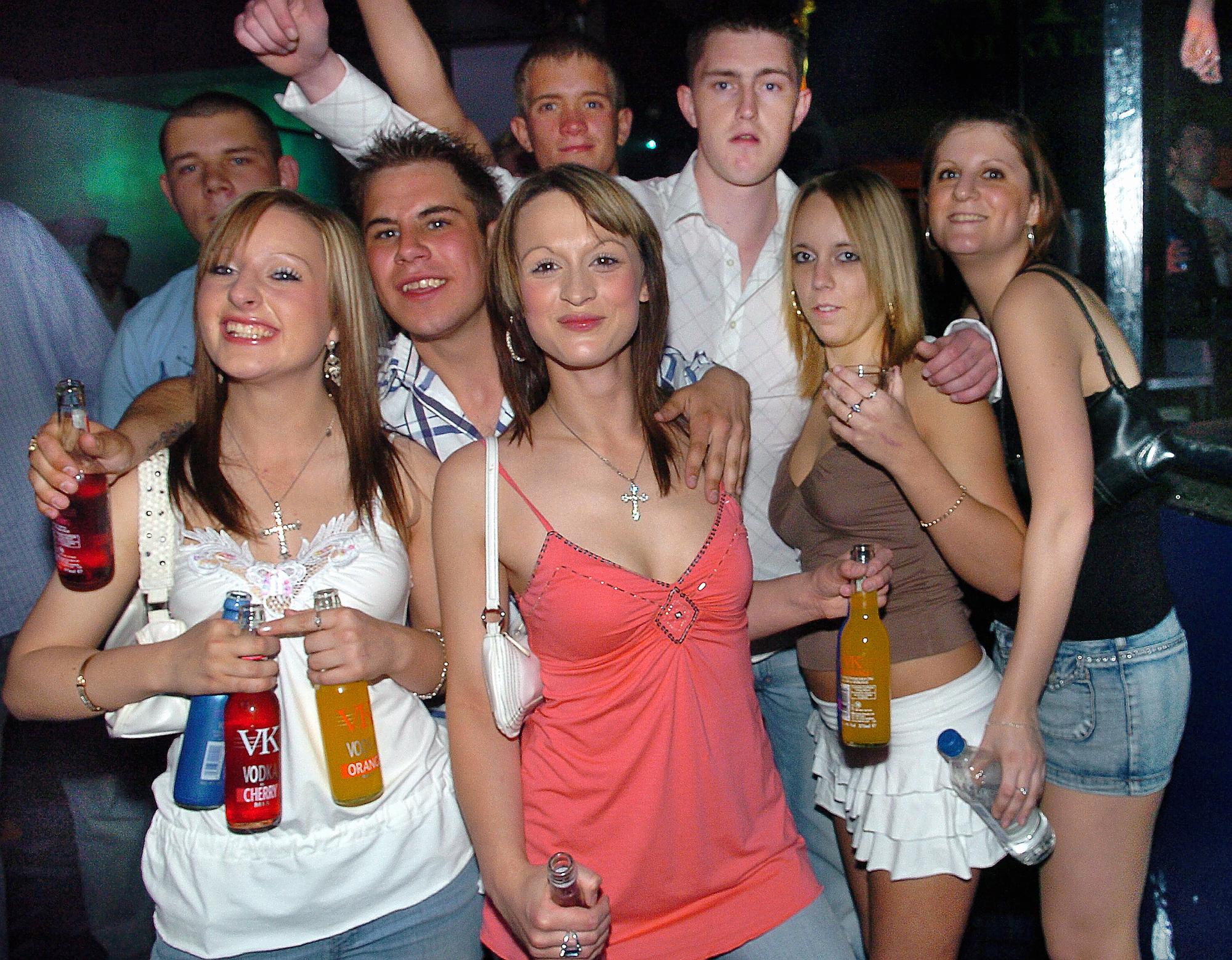 People having a good time at Time & Envy nightclub at South Parade, Southsea in 2005.