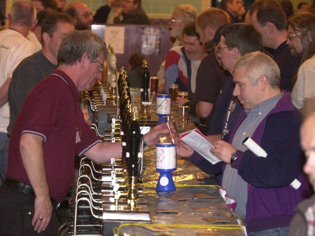 The 28th Steel City beer festival held at St Phillips Club Daisy Walk, Netherthorpe, Sheffield in 2002