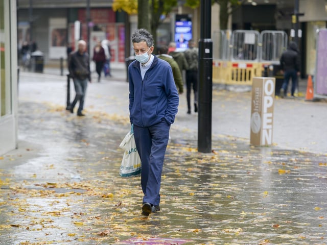 Shoppers on the streets of Doncaster Town centre as South Yorkshire enters the Tier-3 restrictions imposed by the government to try to halt the spread of Covid-19