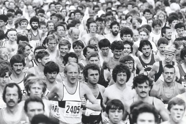 Competitors in the Sheffield Marathon June 1982