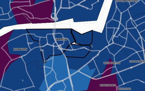 In the seven days up to November 17, Jarrow Town recorded a case rate of 341.4 per 100,000 people. A total of 19 cases were recorded - a rise of 0% than the previous week.
