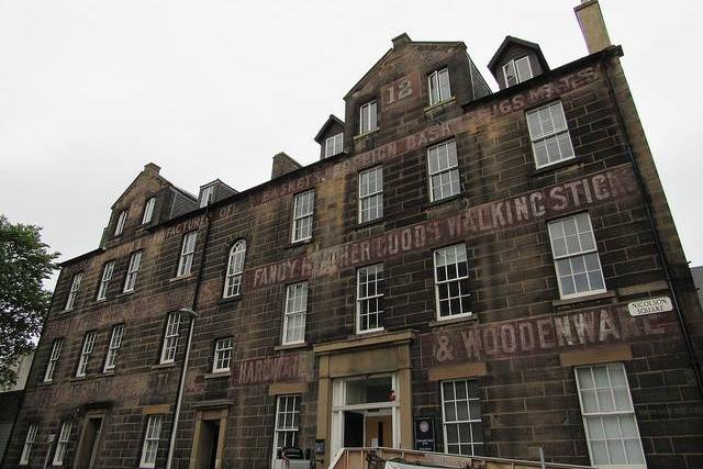 The N. Martinot in Nicolson Square, with products advertised on the building wall, is among the most popular ghost signs in Edinburgh.