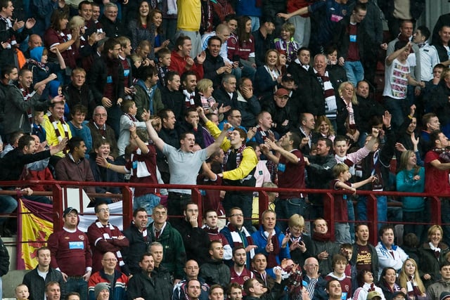 Sponsored by Wonga, these Hearts fans did the conga